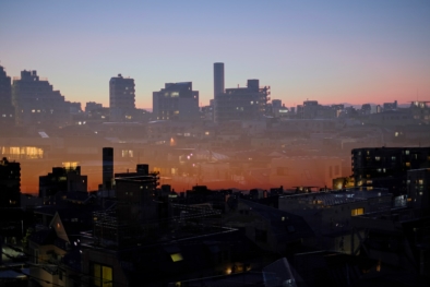 Tokyo Skyline Dawn double exposure - Blade Runner - Dangerous Days - By Oliver Lins, Invading Spaces | Quest - Im Wandel der Zeit
